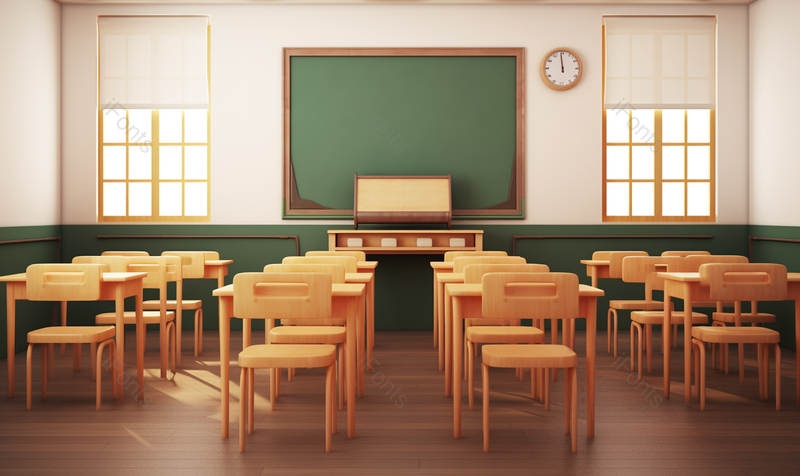 3D卡通教室场景,插画/手绘图,插画/手绘图库,插画/手绘图下载,插画/手绘